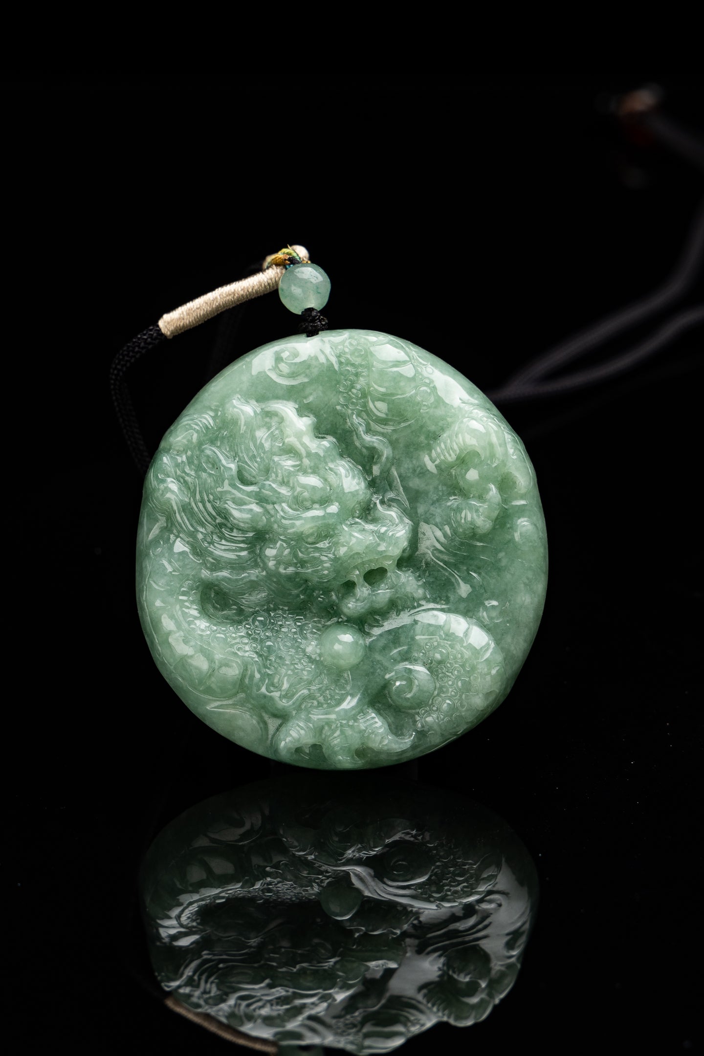 Jade Dragon Loong Pendant-565A5269